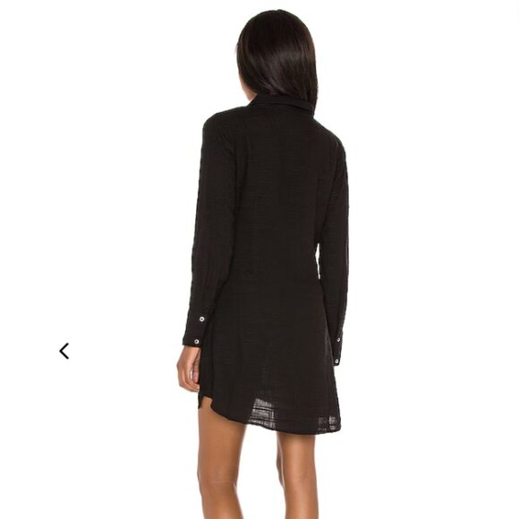 LSPACE | Daydream Tunic Swim Cover-Up Wrap Dress Mini Black Size L - Picture 13 of 13